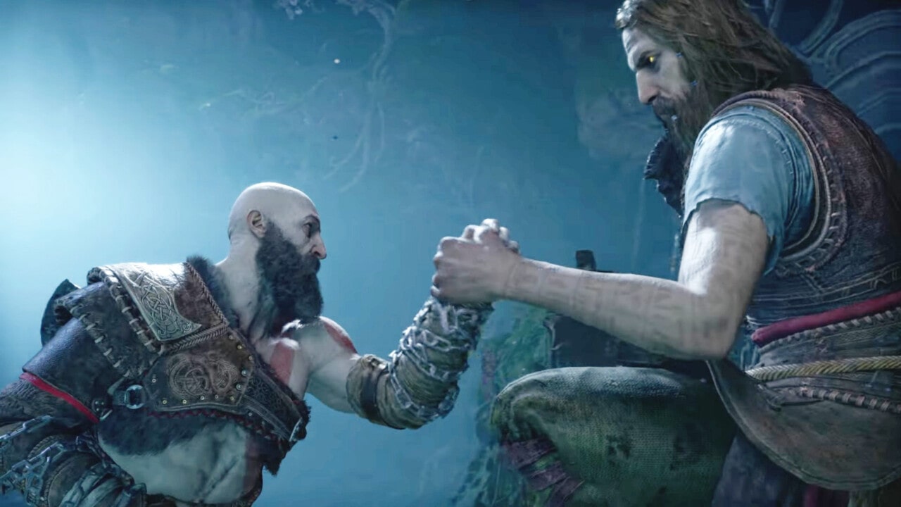 God of War Ragnarok Kratos i Tyr
