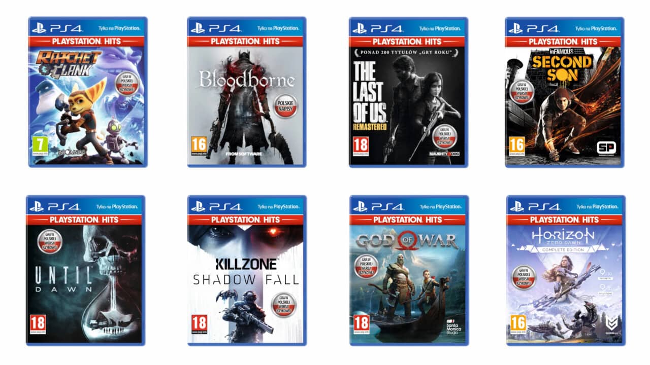 Ratchet i Clank Bloodborne The Last of Us Part Remastered InFamous Second Son Until Dawn Killzone Shadow Fall God of War Horizon Zero Dawn PS4